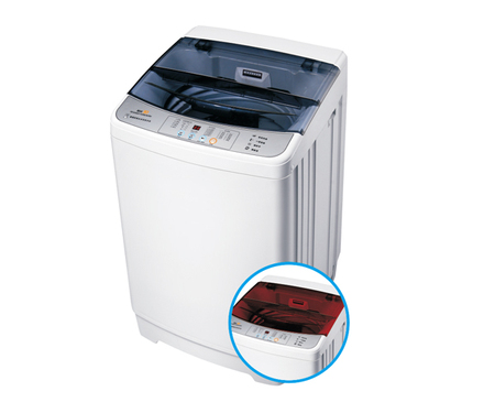 AMOI丝瓜视频色 洗衣机 XQB120-818 透明灰 透明红